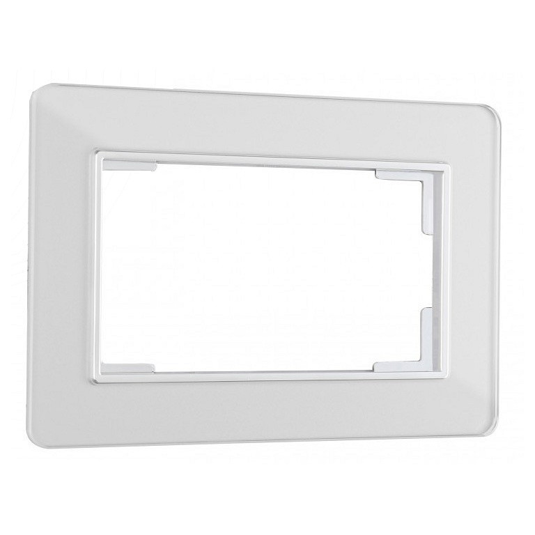 Рамка для двойной розетки arte milano am-503.14 503.14-double.silver